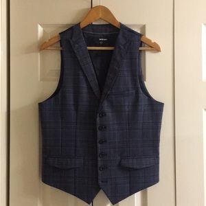 Murano Navy Glen Plaid Waistcoat